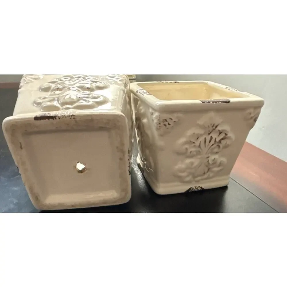 Antique Pottery square planters